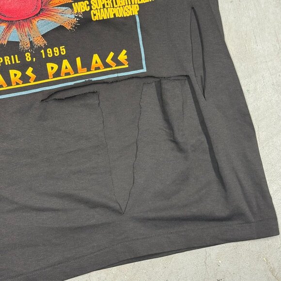 Vintage 90s Burden of Proof Boxing Promo Tee Single Stitch THRASHED USA Large - Picture 4 of 12